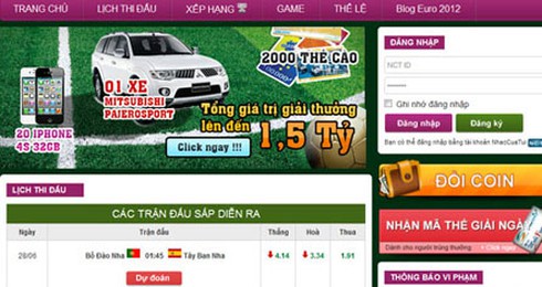`Nở rộ` cuộc thi dự báo kết quả EURO 2012