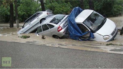 Ảnh miền Nam nước Nga tan hoang trong lũ lụt