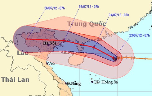 Bão cấp 10 hướng vào Quảng Ninh - Hải Phòng