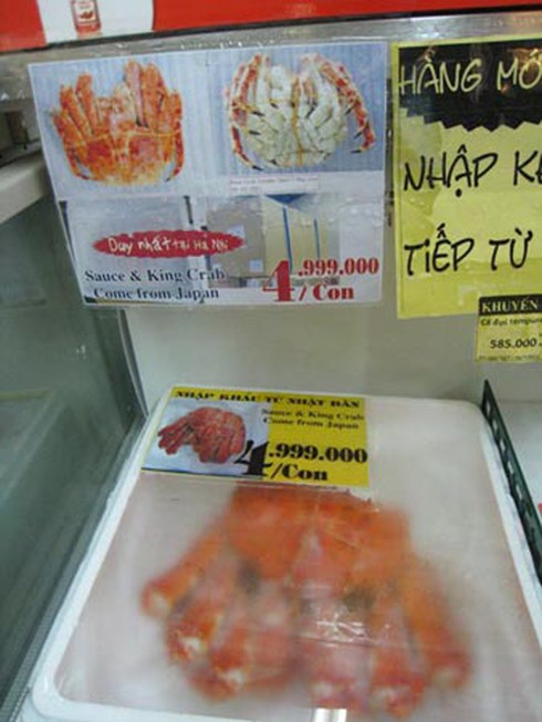 Siêu thị bán cua Hoàng đế giá 5 triệu đồng/con