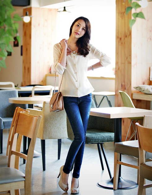 Mặc đẹp với sơ mi công sở mùa thu