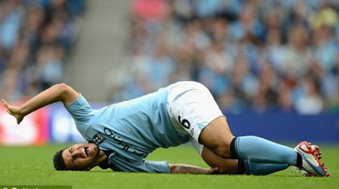 Man City có thể mất Sergio Aguero vài tuần