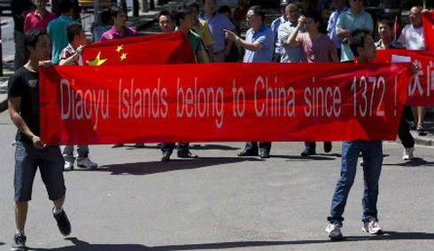 Trung Quốc, Hồng Kông cùng biểu tình phản đối Nhật Bản