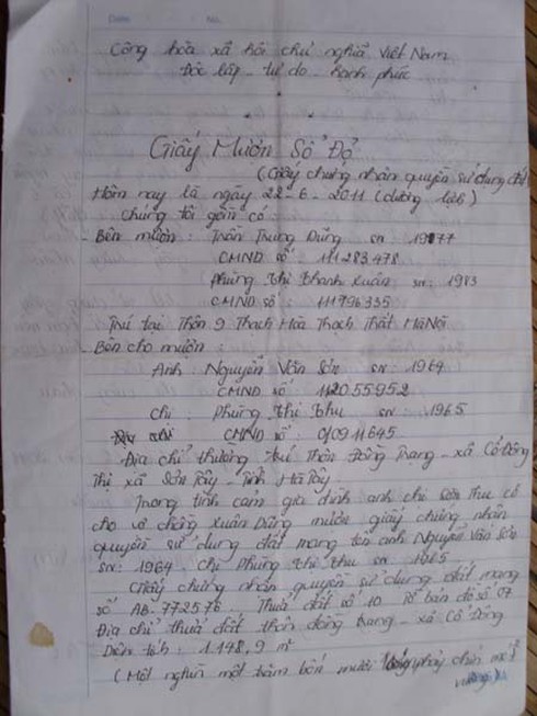 Cho mượn “sổ đỏ” mất luôn nhà