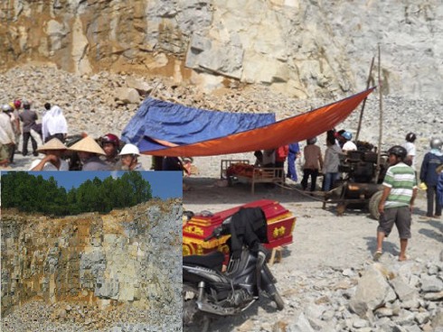 Sập mỏ đá, một người tử vong tại chỗ