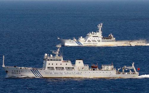 Tàu Nhật Bản và Trung Quốc 'dàn trận' xung quanh Điếu Ngư/Senkaku