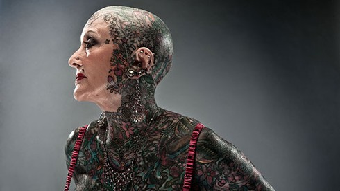 Cụ bà nhiều hình xăm nhất thế giới qua đời - ảnh 1