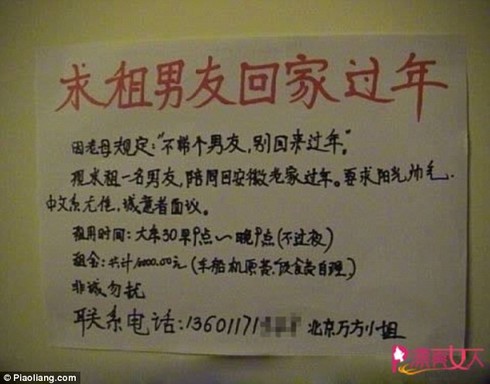 Dịch vụ thuê bạn trai về nhà ăn Tết nở rộ ở Trung Quốc - ảnh 2