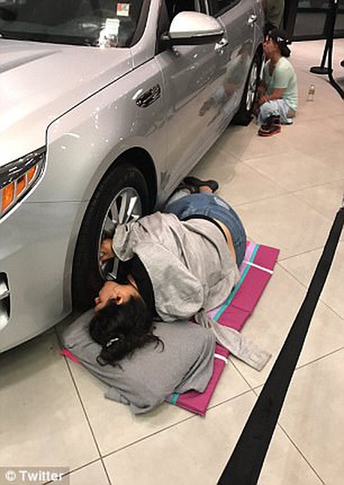 Lạ đời hàng chục người lăn lê bò toài để hôn ô tô - ảnh 2