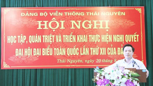 VNPT Thái Nguyên học tập, quán triệt và triển khai thực hiện NQ Đại hội XII của Đảng - ảnh 1