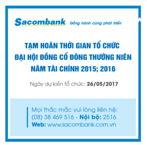 Vì sao Sacombank không thể tổ chức Đại hội đồng cổ đông như dự kiến? - ảnh 1