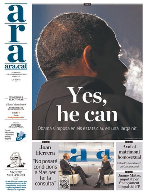 Những bìa báo cực ấn tượng về chiến thắng của ông Obama - ảnh 11