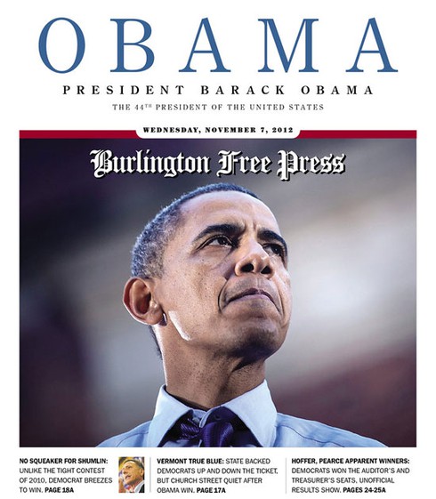 Những bìa báo cực ấn tượng về chiến thắng của ông Obama - ảnh 16