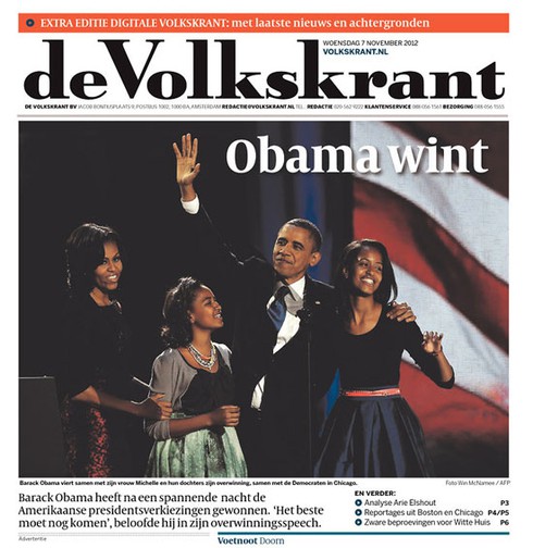 Những bìa báo cực ấn tượng về chiến thắng của ông Obama - ảnh 19