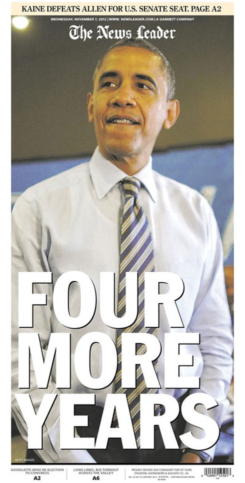 Những bìa báo cực ấn tượng về chiến thắng của ông Obama - ảnh 3