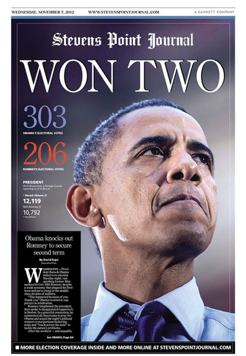 Những bìa báo cực ấn tượng về chiến thắng của ông Obama - ảnh 6