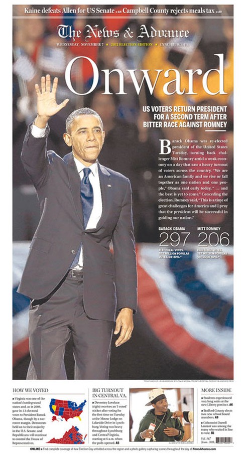 Những bìa báo cực ấn tượng về chiến thắng của ông Obama - ảnh 8