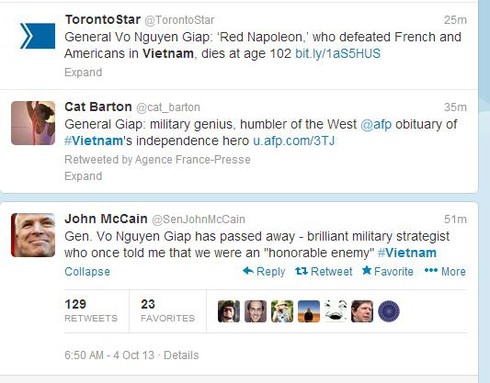 Người nước ngoài nói gì khi Đại tướng qua đời? - ảnh 1