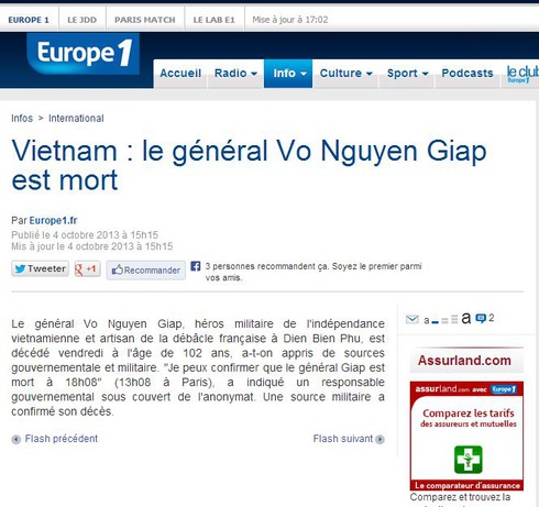 Người nước ngoài nói gì khi Đại tướng qua đời? - ảnh 3