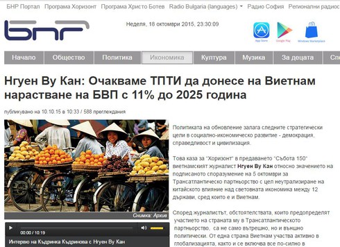 Đài phát thanh Quốc gia Bungaria có bản tin đặc biệt về Việt Nam - ảnh 1