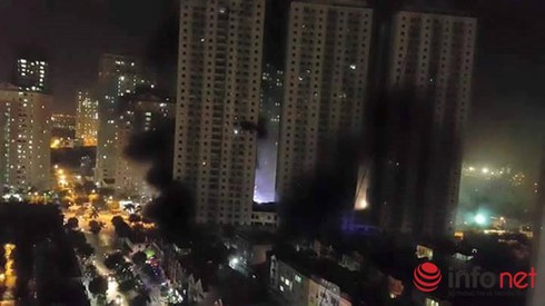 Đền bù khi cháy hầm chung cư: Chờ kết luận từ cơ quan công an - ảnh 1