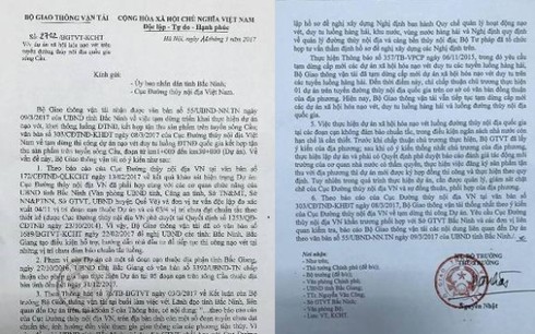 Chủ tịch Bắc Ninh bị đe dọa: Bộ Giao thông vận tải đã cho dừng