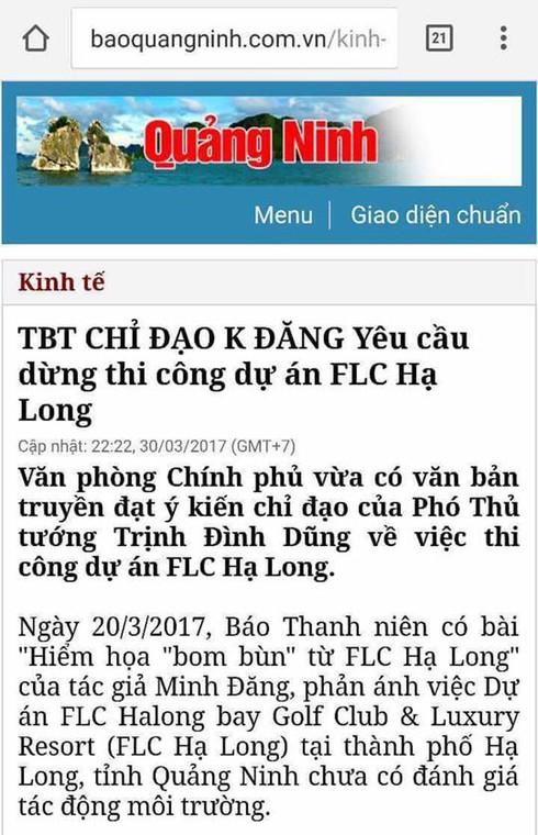 TBT báo Quảng Ninh lý giải chuyện