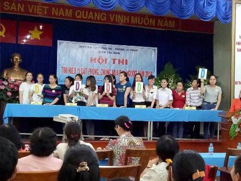 Hội Liên hiệp Phụ nữ Q.Tân Bình tổ chức hội thi về phòng,chống mua bán người - ảnh 1