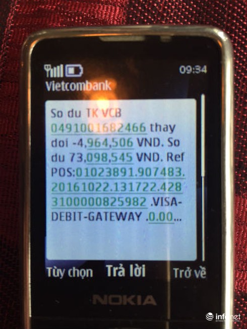 Khách hàng báo mất 20 triệu đồng trong tài khoản Vietcombank: Chờ tra soát 6 tháng! - ảnh 1