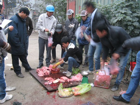 Xẻ thịt cá sấu bán trên vỉa hè Hà Nội - ảnh 7