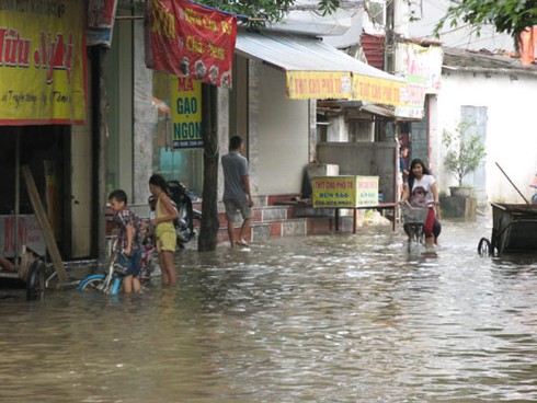 Ngôi làng cổ trở thành “ốc đảo” vì nước sông Nhuệ - ảnh 2