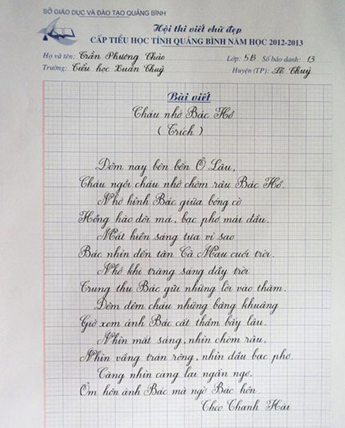 Cư dân mạng mê mẩn vì chữ đẹp như đánh máy - ảnh 1