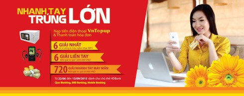 Nạp tiền liền tay, nhanh trúng lớn cùng thẻ HDBank - ảnh 1