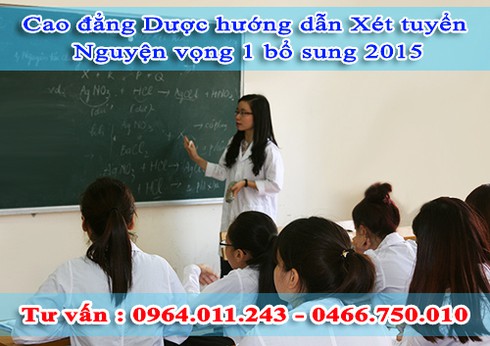 Thời gian đăng ký Cao đẳng Dược nguyện vọng 1 bổ sung năm 2015 - ảnh 1