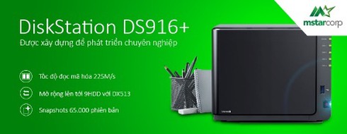 NAS Synology DS 916+ phù hợp cho văn phòng 50 người, hiệu suất cao, linh hoạt - ảnh 1