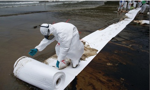 Chùm ảnh vụ tràn dầu nghiêm trọng ở khu du lịch Thái Lan - ảnh 12