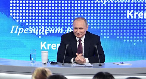 Những khoảnh khắc hài hước của Tổng thống Nga Putin trong họp báo thường niên - ảnh 1