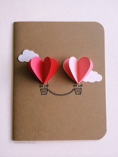 Những mẫu thiệp Valentine 3D ngọt ngào, cực dễ làm - ảnh 1