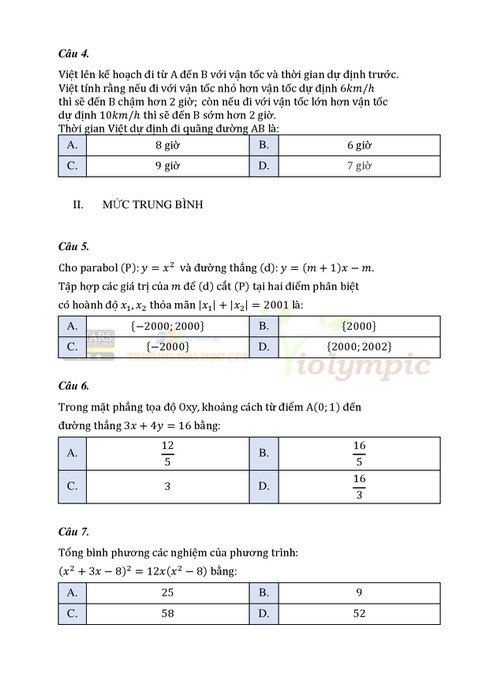 Đề thi ViOlympic Toán Tiếng Việt lớp 9 vòng quốc gia năm 2016 - ảnh 2