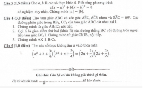 Đề thi chuyên Toán vào 10 trường ĐH Sư phạm Hà Nội năm 2015 - ảnh 2