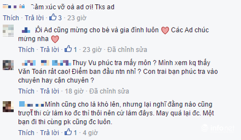 Có điểm thi vào 10, phụ huynh khóc cười theo con - ảnh 2