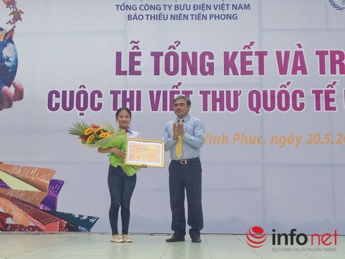 Nữ sinh Hải Dương đoạt giải nhất cuộc thi viết thư UPU quốc tế 2016 - ảnh 1