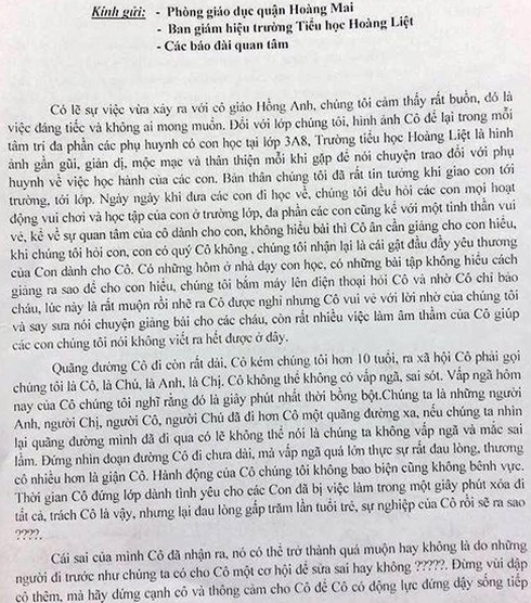 Dán băng dính vào miệng học sinh: Phụ huynh viết đơn xin giảm nhẹ hình phạt cho cô - ảnh 2