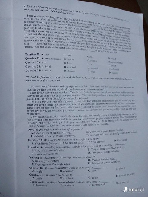 Đề thi thử môn Tiếng Anh THPT Quốc gia năm 2017 của Hà Nội - ảnh 3