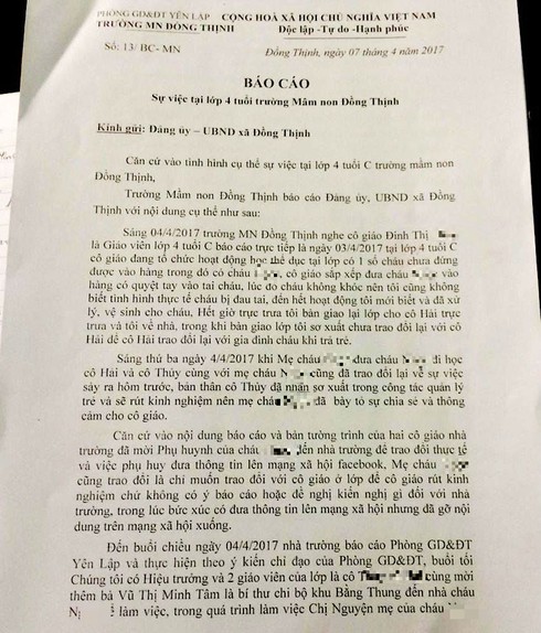 Phú Thọ: Cô giáo mầm non véo chảy máu tai trẻ nhận hình thức kỷ luật khiển trách - ảnh 2