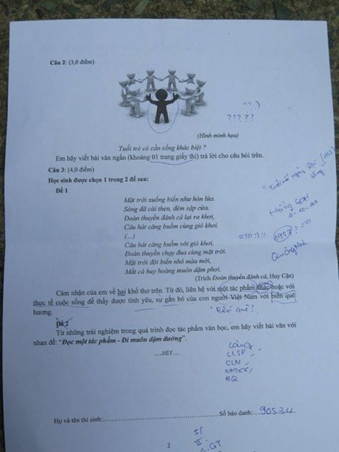 Gợi ý đáp án đề thi Văn vào lớp 10 tại TP. HCM năm 2017 - ảnh 2