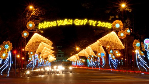 Huyền ảo những cung đường Sài Gòn dịp Tết - ảnh 1