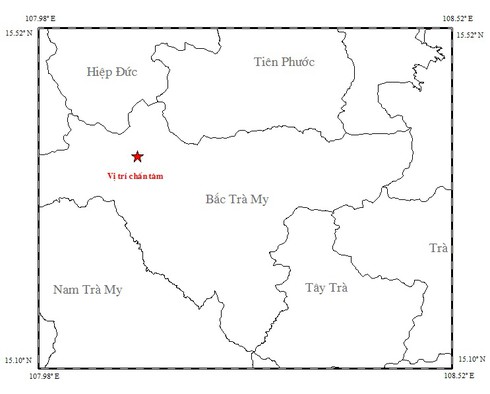Động đất 3,3 độ richter gần thủy điện Sông Tranh - ảnh 1