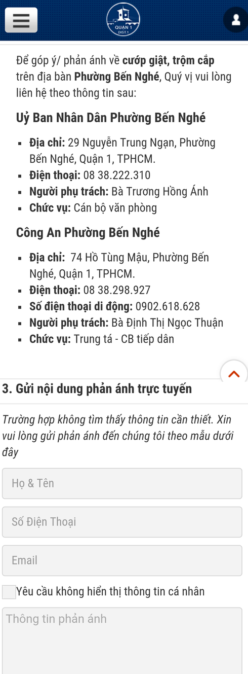 TP.HCM: Quận 1 có