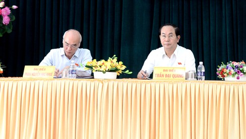 Lần đầu tiên Chủ tịch nước Trần Đại Quang tiếp xúc cử tri tại Cần Giờ - ảnh 1